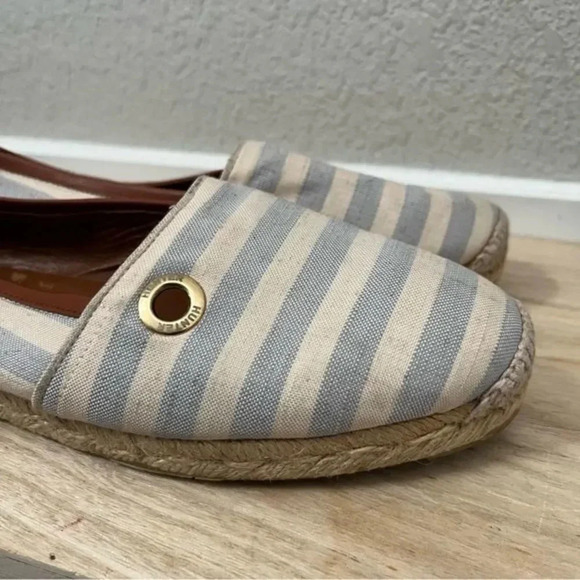 Hunter Adler Blue & White Stripe Espadrille Flats 40 / 9 - Picture 4 of 8